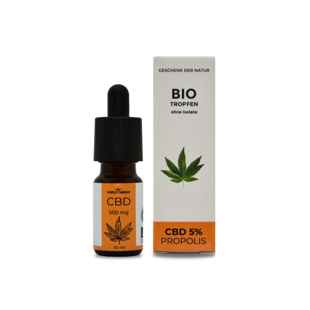 Bio Hanf CBD Öl 500 mg (5%) mit Propolis – Bild 2