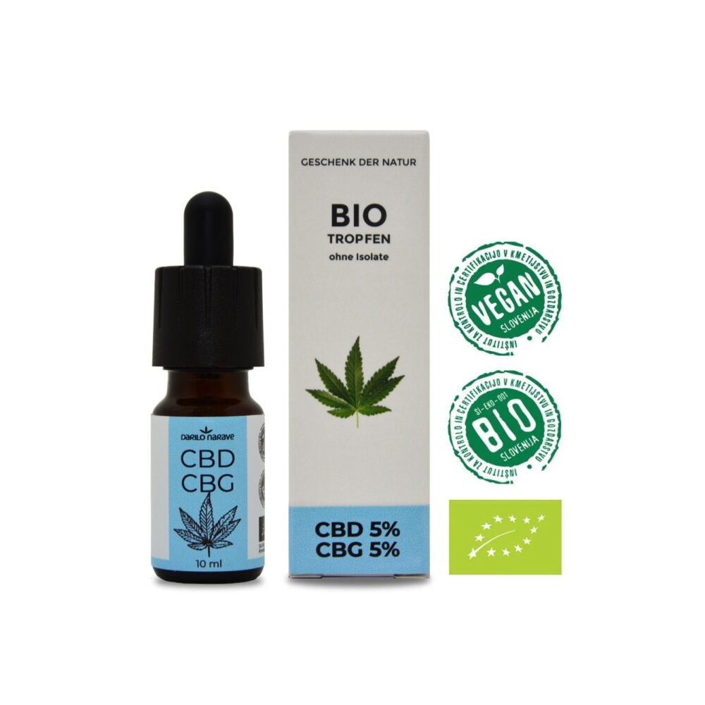 Bio Hanf CBD CBG Öl 500mg + 500mg