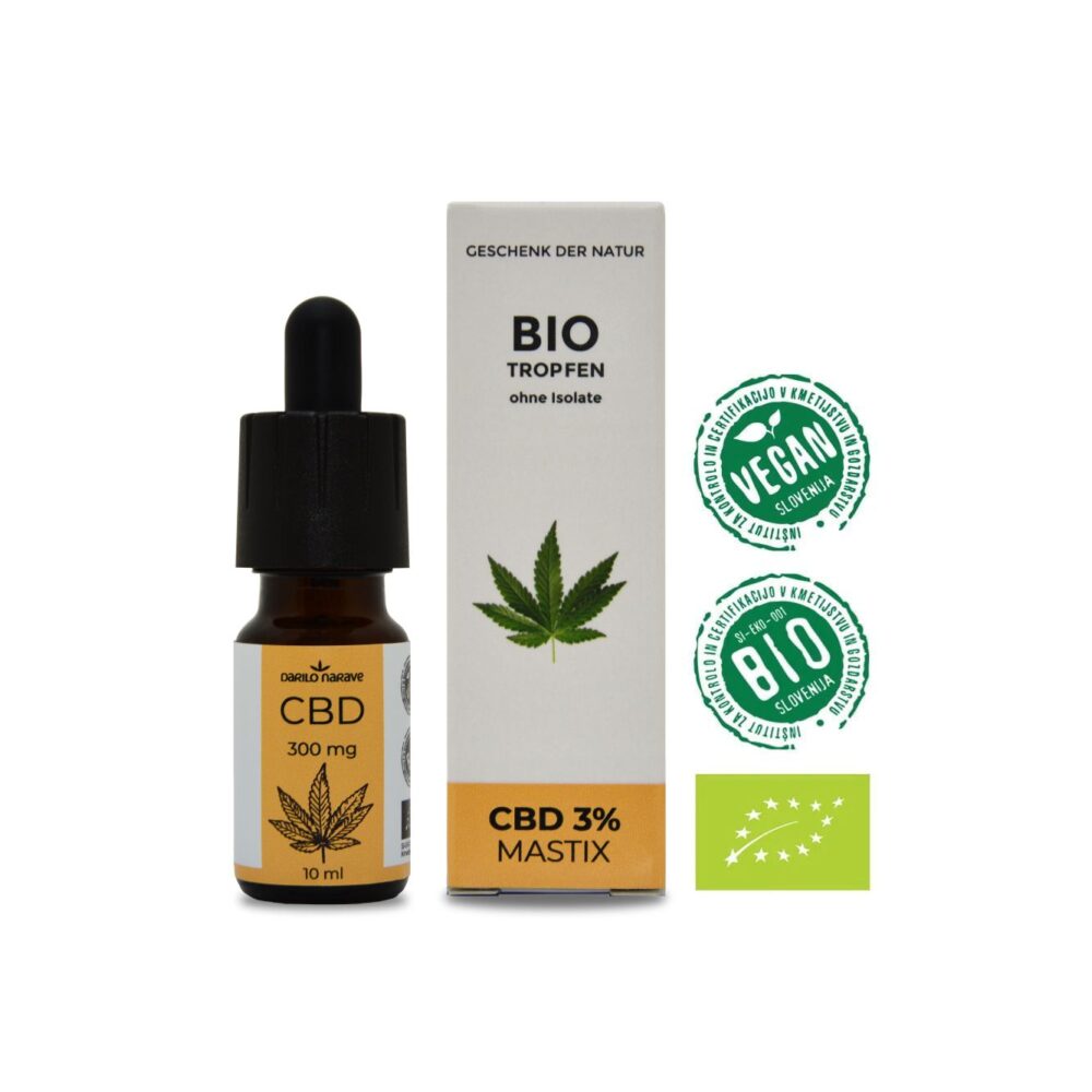 Bio Hanf CBD Öl 300 mg mit Mastix